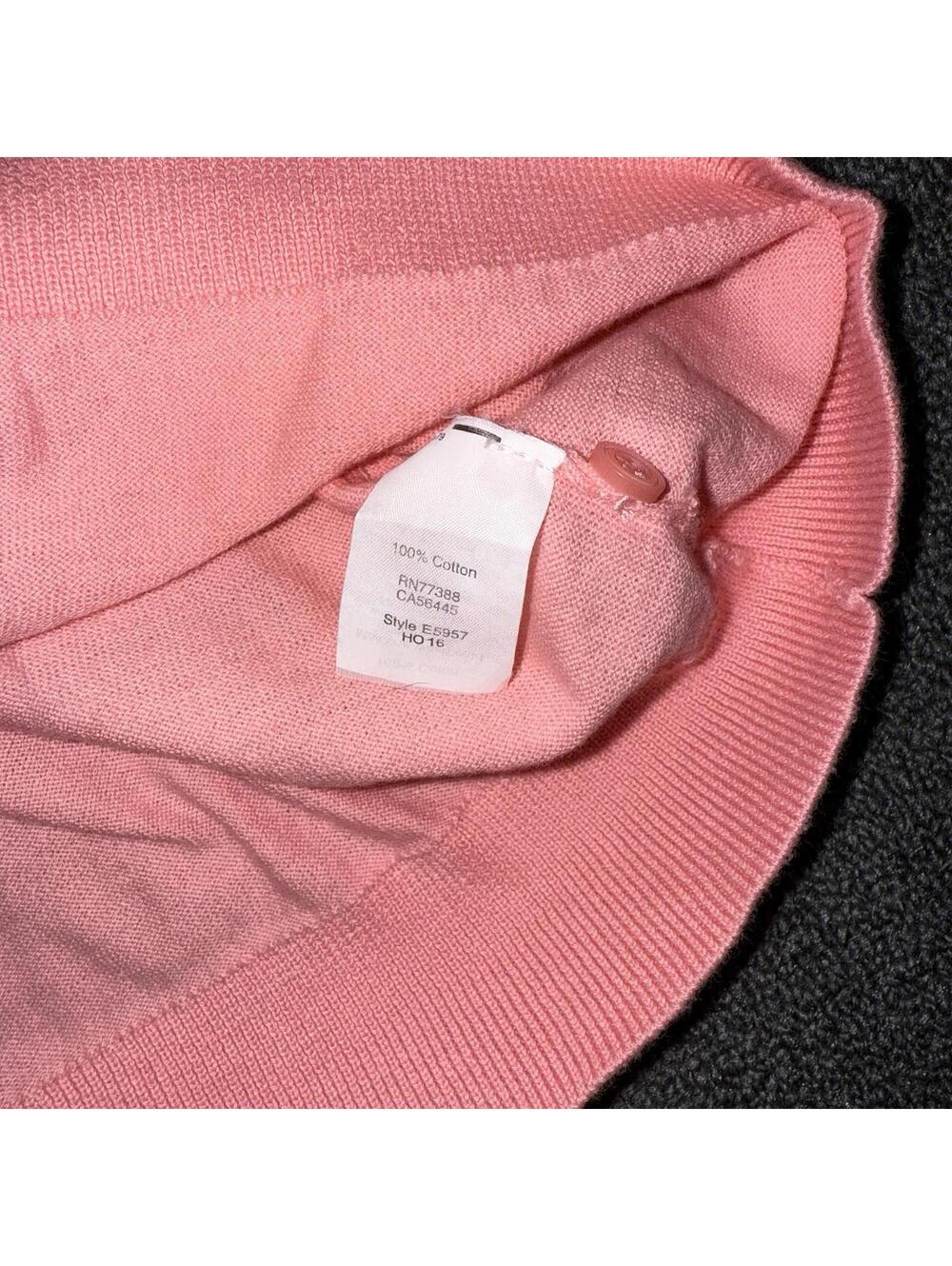 J. Crew Caryn Cardigan S Pink Cotton Stretch Soft Neutral Office Casual Preppy - Picture 4 of 7